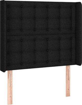 vidaXL Cabecero Con Led De Tela Negro 83x16x118/128 Cm Vidaxl
