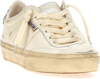 Golden Goose Womens White Lamb Leather Low Top Sneakers