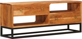 vidaXL Mueble De Tv Natural 110 X 30 X 44 Cm Madera De Acacia S&oacute;lida Vidaxl