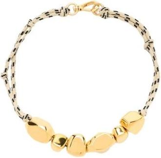 Plan C Katoenen koord ketting - Dames - Kettingen - Beige - ONE Size - Katoen - Accessoires