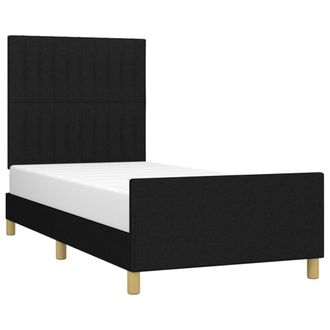 vidaXL Giroletto Senza Materasso Nero 80x200 Cm Tessuto - Vidaxl