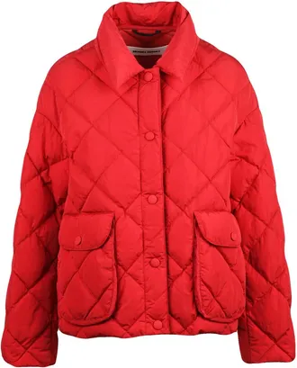 Ienki Ienki Red Quilted Nylon Short Down Jacket