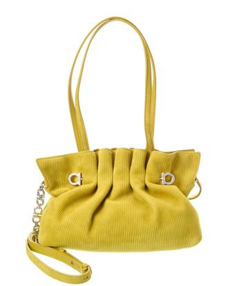 Ferragamo Logo Suede Tote