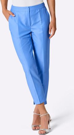 Cr&eacute;ation L B&uuml;gelfaltenhose CREATION L PREMIUM, Damen, Gr. 36, Normalgr&ouml;ssen, himmelblau, 80% Baumwolle, 20% Seide, unifarben, Hosen B&uuml;gelfaltenhose