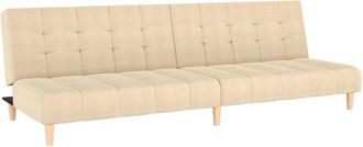 vidaXL Sofá cama de 2 plazas tela color crema Vidaxl