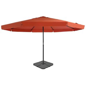 Berkfield Home Outdoor Umbrella with Portable Base Terracotta in Orange