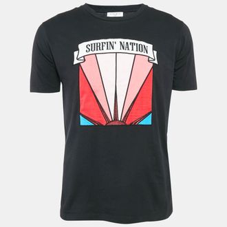 Sandro Black Embroidered Cotton T-Shirt