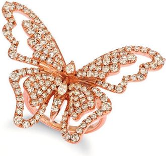 Le Vian Ladies Butterfly Away Rings set in 14K Strawberry Gold