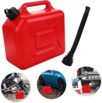 OEM Cubo Port&aacute;til De Pl&aacute;stico Hdpe Reforzado De 5 Litros Para Aceite, Gasolina O Dep&oacute;sito De Combustible Para Coche