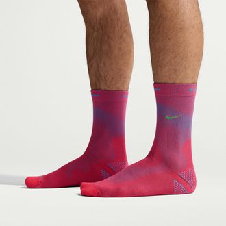Nike Unisex Run Lightweight Running Crew Socks (1 Pair) in Red | IZ2745-600