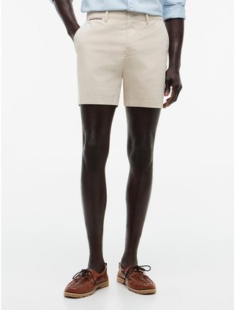 Tommy Hilfiger Mens Regular Fit 5 Comfort Waist Tommy Short - Beige - 29