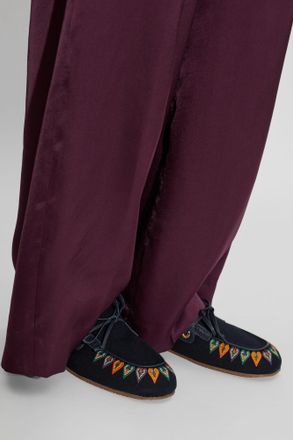 Etro Boat Shoes, Womens, Navy Blue