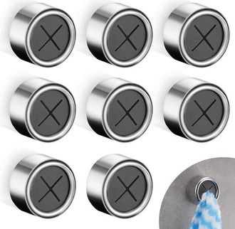 No Brand Ganchos Para Pa&ntilde;os De Cocina, 8 Ganchos Redondos Autoadhesivos Para Toallas, Ganchos Autoadhesivos Para Pa&ntilde;os De Cocina Para Ba&ntilde;o, Cocina Y Hogar, No 