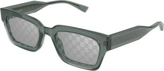 Gucci Sunglasses, male, Gray, Size: 53 MM Rectangular Frame Sunglasses