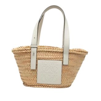 Loewe Pre-owned Raffia Tote Bag - Dames - Vintage Shopper - Beige - ONE Size - Leer - Vintage