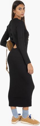 Sessun Abito midi a costine nero