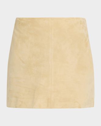 Arma Melody A-Line Suede Mini Skirt