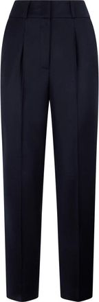 PESERICO Tapered Broeken - Dames - Broeken - Blauw - M - Wol - Broeken