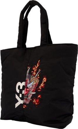 Yohji Yamamoto Unisex Yaksha Shopper Bag - Y-3 Nylon Black Totes-Shopping-Bags