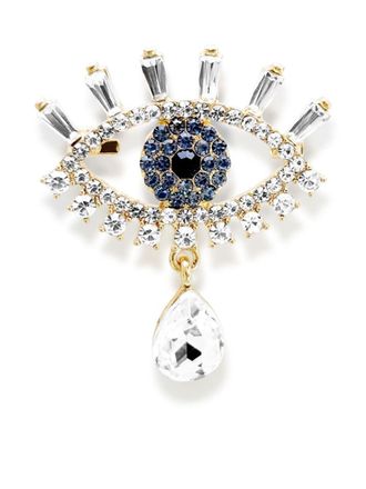 Hzmer Jewellery evil eye brooch - Gold