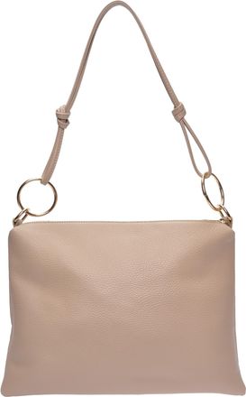 Luisa Vannini Beige Rundleer Tas