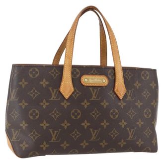 Louis Vuitton Wilshire Handbag Monogram Canvas Brown Canvas Handbag (Pre-Owned)