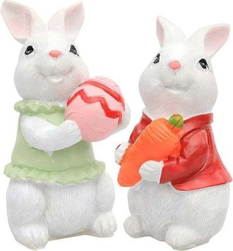 OEM Set Di 2 Ornamenti A Forma Di Coniglietto In Resina, Coniglietto Pasquale In Miniatura, Decorazione Da Tavolo In Miniatura, Regali Di Pasqua Per Inter