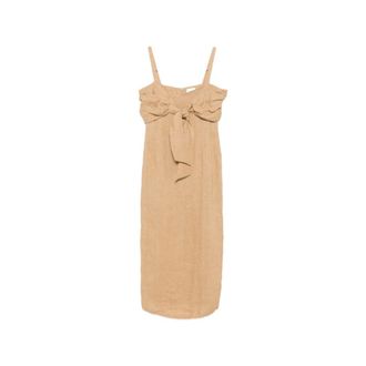Marella Midi Dresses, female, Beige, Size: XS Midi Dresses