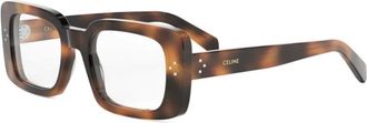 Celine 3 Dots Vierkante Bril - unisex - Brillen - Bruin - 51 MM - Accessoires