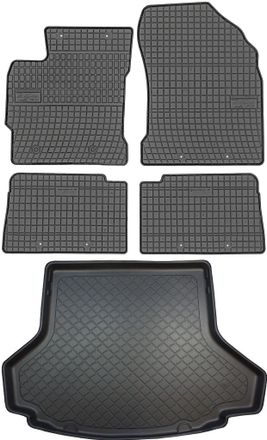 OEM Toyota Auris Ii Kombi De 07.2013 A 12.2018 Set - Alfombrillas De Goma Para Coche + Alfombrilla Para Maletero