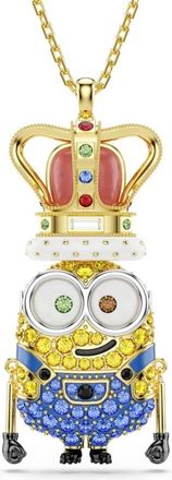 Swarovski Minions King Bob Pendant Necklace