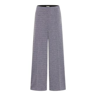Ichi Pantaloni Jacquard Ihkate - - Trousers - Donna - Blu - XS