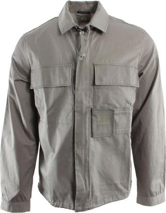 C.P. Company Shirt - Heren - Casual Overhemden - Grijs - M - Katoen - Overhemden