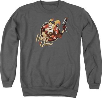 Gildan Justice League of America Harley Bomber Adult Crewneck Sweatshirt