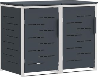 vidaXL Almacenamiento De Contenedor Con Ruedas For 2 Bins 240l Vidaxl
