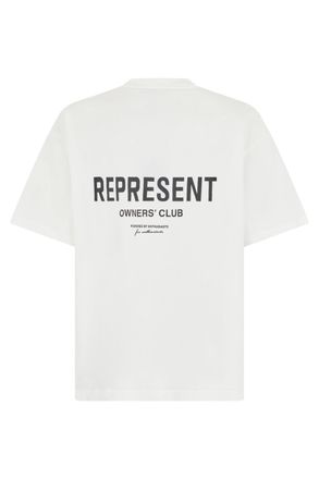 Represent Mens Short-Sleeve Shirt Flat White Cotton T-Shirts And Polos