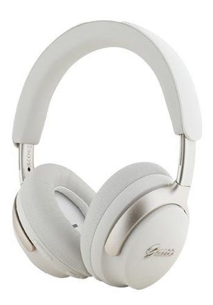 Guess Wireless Bluetooth Headset Script Logo Anc/enc White, Gubhc22psfcsme, Universal