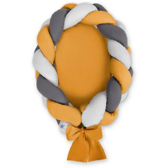 OEM Capullo Trenzado Para Beb&eacute; 2 En 1 - Gris-mostaza-antracita