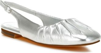 Rag & Co. Berni Water Repellent Slingback Flat in Silver at Nordstrom Rack, Size 10