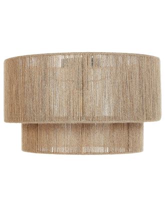 Beliani Lampada Da Soffitto A Sospensione Lampo Di Iuta Base Di Ferro Stile Boho Naturale Doring