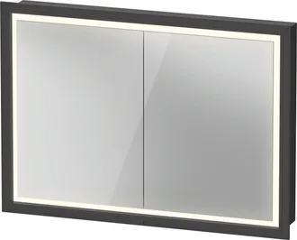 Duravit Duravit L-cube Armoire De Toilette Avec &Eacute;clairage Led, Graphite
