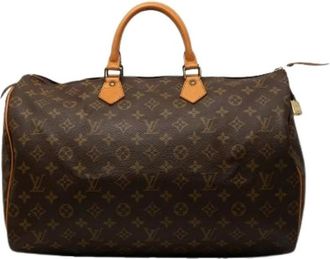 Louis Vuitton Pre-owned Speedy 40 - Dames - Vintage Handtas - Bruin - ONE Size - Leer - Vintage