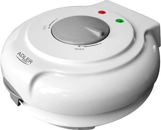 Adler Europe Ad3038 M&aacute;quina De Barquillos El&eacute;ctrica Profesional Di&aacute;metro 18cm, Antiadherente, Regulador Temperatura 1500w Blanco - Adler