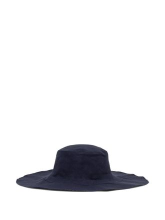 Vilebrequin frayed-edge wide-brim hat - unisex - Cotton - XS/S - Blue