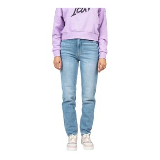 Guess Mom Fit Jeans - Dames - Jeans - Blauw - Maat: W26 Katoen
