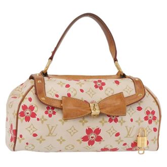 Louis Vuitton Retro Bag Limited Edition Cherry Blossom Monogram White Canvas Handbag (Pre-Owned)