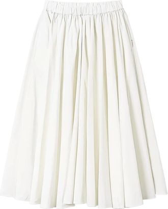 Twin-Set Gonna midi con vita elasticizzata - Bianco