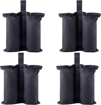 OEM Bolsas De Lastre Para Tiendas De Campa&ntilde;a Plegables - Sacos De Arena Para Dar Sombra Instant&aacute;nea A Los Pies (paquete De 4, 34 Cm X 35 Cm, Negras)