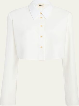 Khaite Fritz Cropped Cotton Top