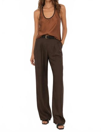 Staud Lynelle Silk Tank In Cigar